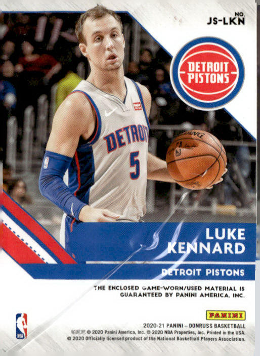 2020-21 Donruss #JS-LKN Luke Kennard Jersey Series