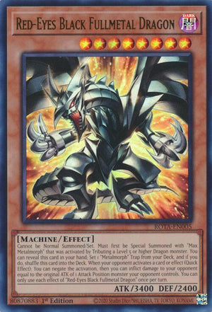 1st Edition Red-Eyes Black Fullmetal Dragon [ROTA-EN005 Near Mint] Ultra Rare