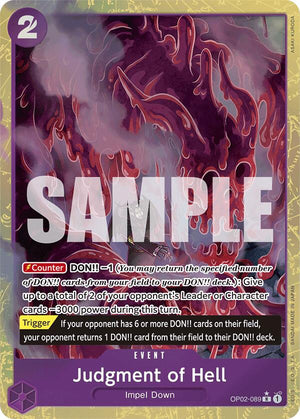 Judgment of Hell (Alternate Art) [OP02-089] Premium Booster -The Best