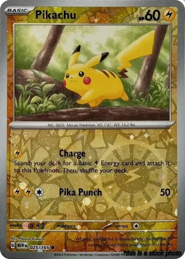 Pikachu - 025/165 (Reverse Cosmos Holo) (Costco Exclusive)