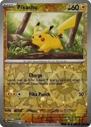 Holofoil Pikachu - 025/165 (Reverse Cosmos Holo) (Costco Exclusive) [025/165 Near Mint ]