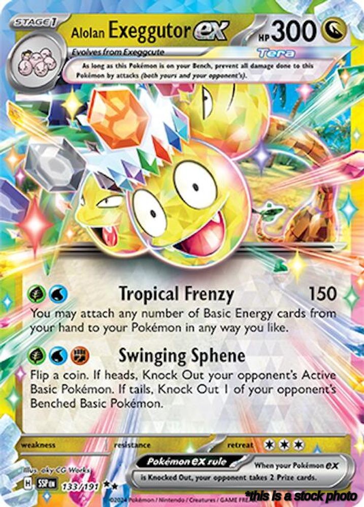 Double Rare Alolan Exeggutor ex - 133/191 [133/191 Lightly Played ]
