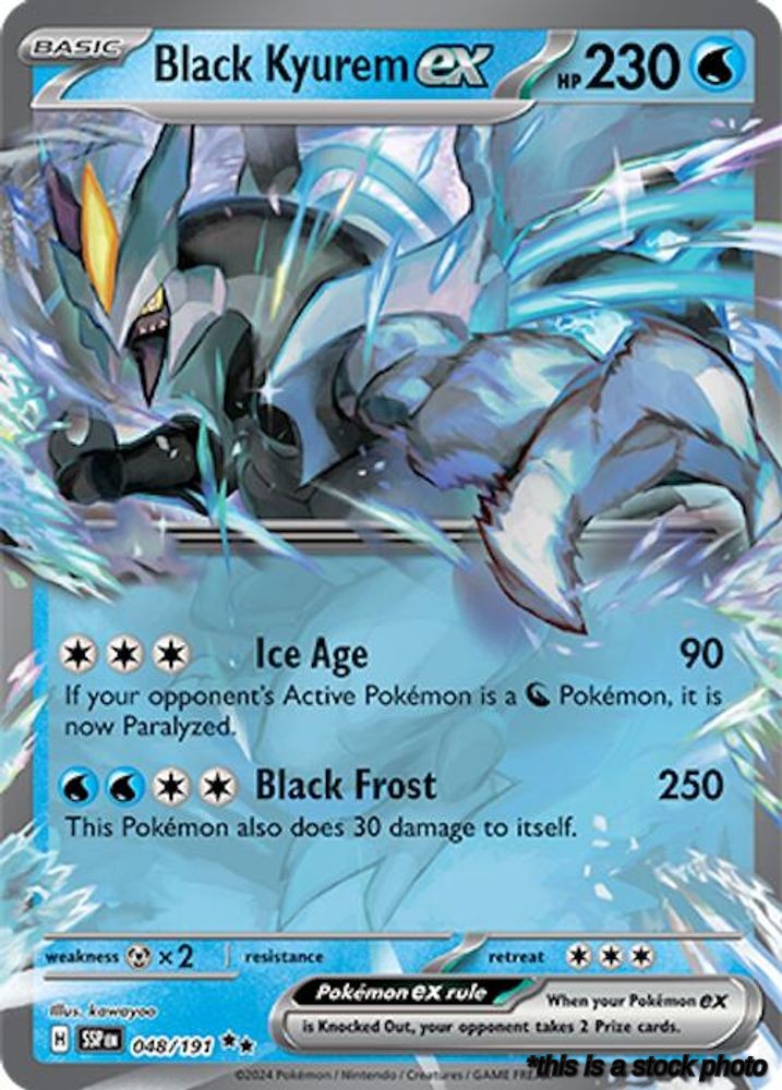 Double Rare Black Kyurem ex - 048/191 [048/191 Lightly Played ]