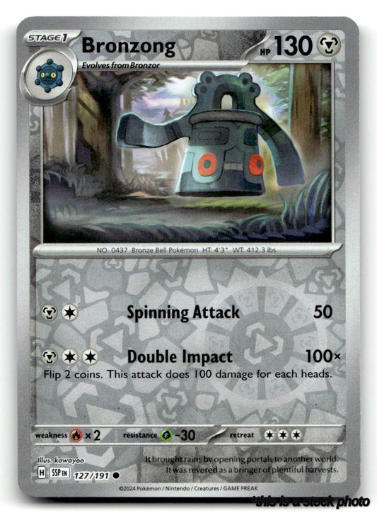 127/191 Bronzong Common Reverse Holofoil Lightly Played