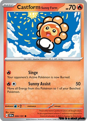 Normal Castform Sunny Form - 020/191 [020/191 Near Mint ]