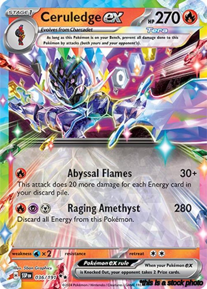 Holofoil Ceruledge ex [036/191 Near Mint ]