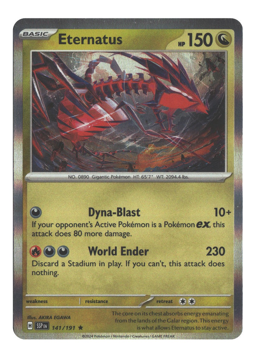 141/191 Eternatus Rare Holofoil Lightly Played