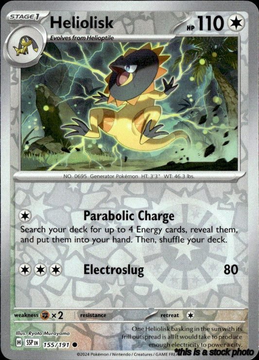 155/191 Heliolisk Common Reverse Holofoil Lightly Played