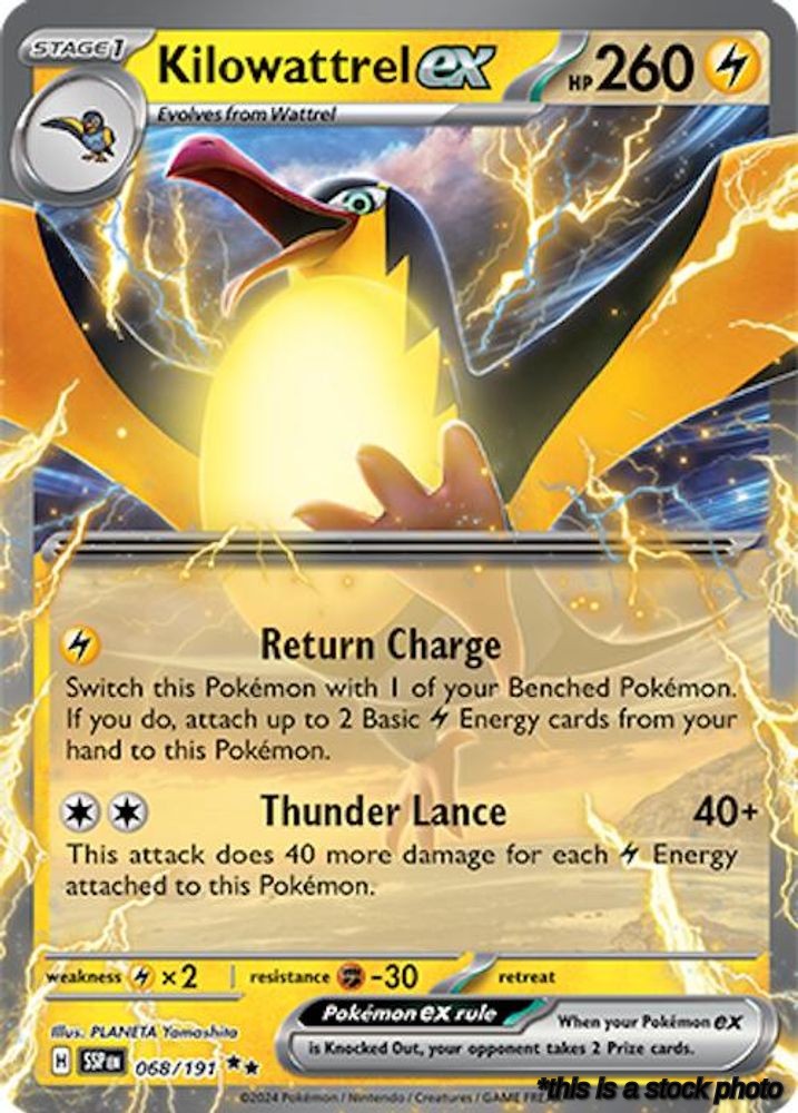Holofoil Kilowattrel ex [068/191 Lightly Played ]