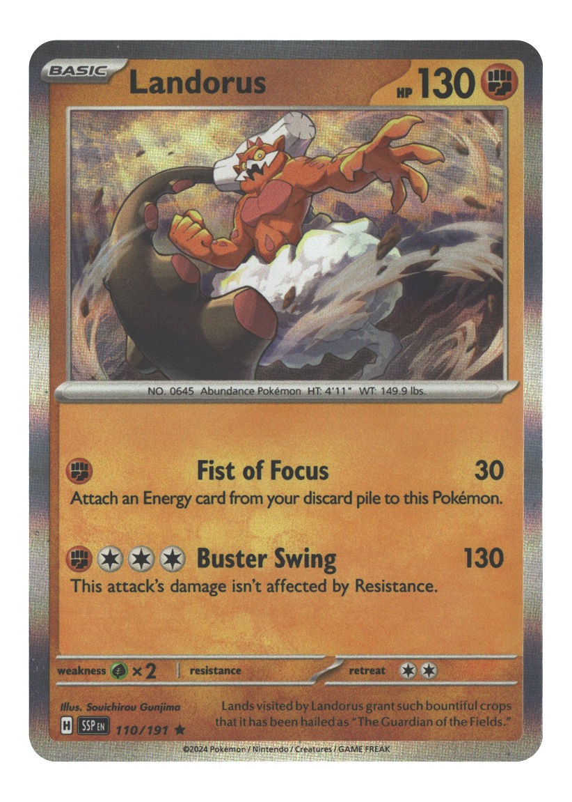110/191 Landorus Rare Holofoil Lightly Played