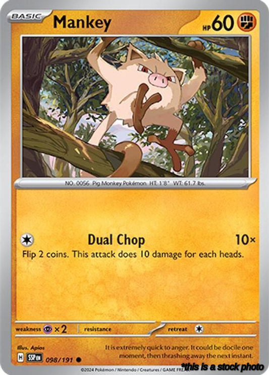 Common Mankey [098/191 Near Mint ]