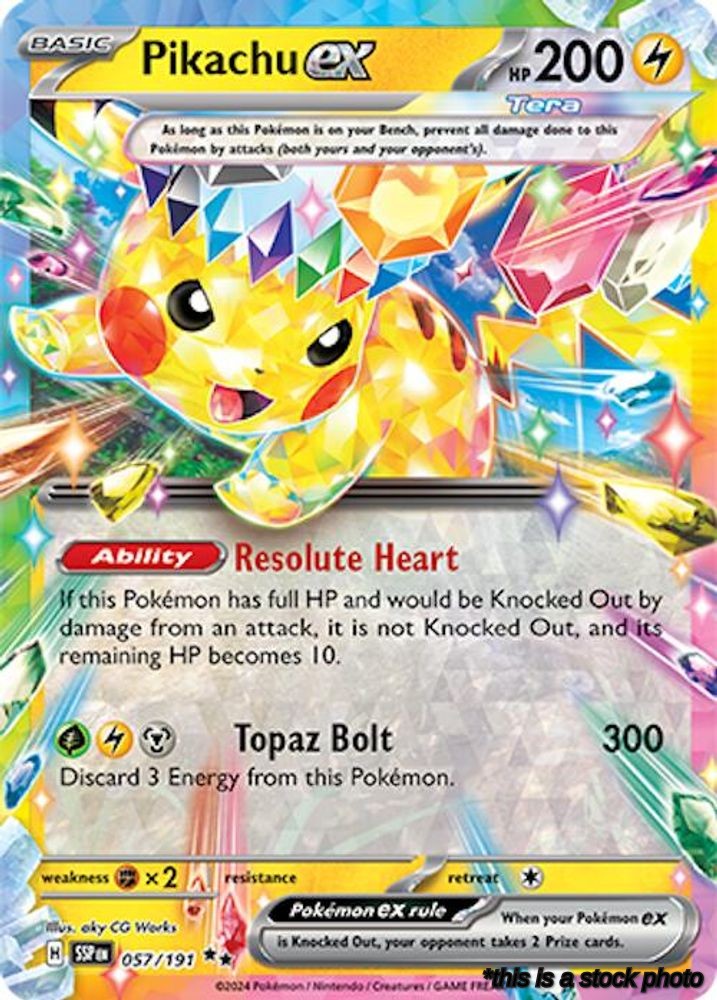 057/191 Pikachu ex Double Rare Holofoil