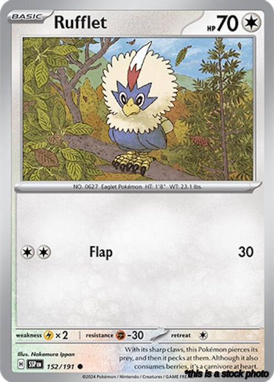152/191 Rufflet Common Normal Lightly Played