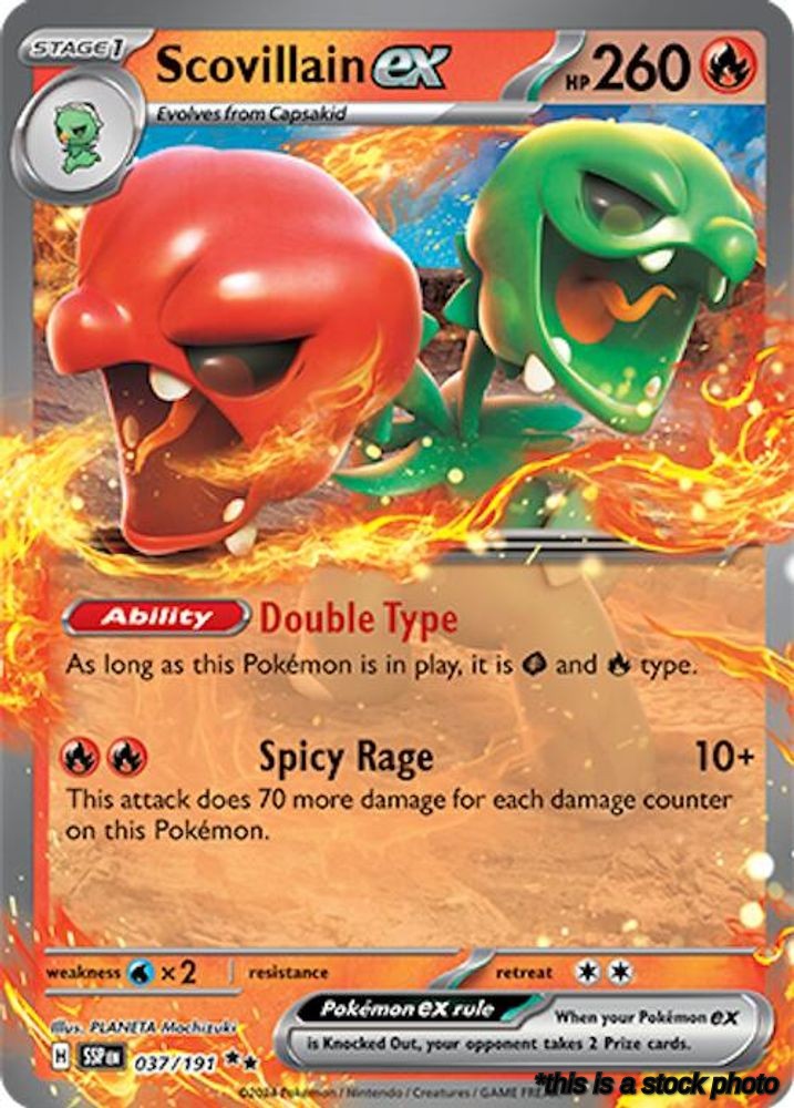 Double Rare Scovillain ex - 037/191 [037/191 Lightly Played ]