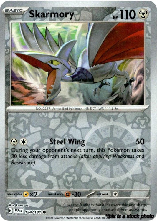 124/191 Skarmory Common Reverse Holofoil Lightly Played
