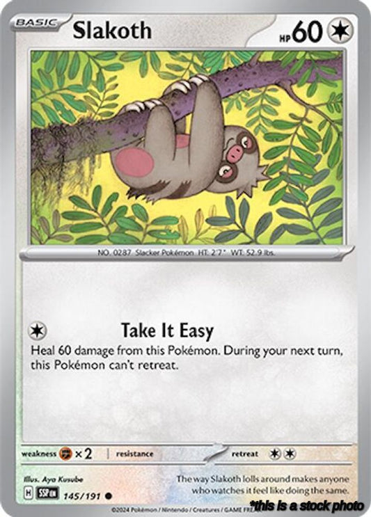 145/191 Slakoth Common Normal Lightly Played