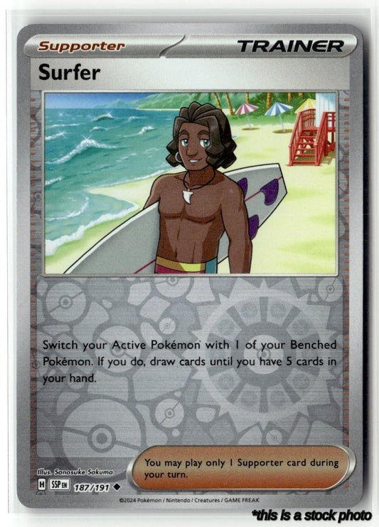 187/191 Surfer Uncommon Reverse Holofoil Lightly Played