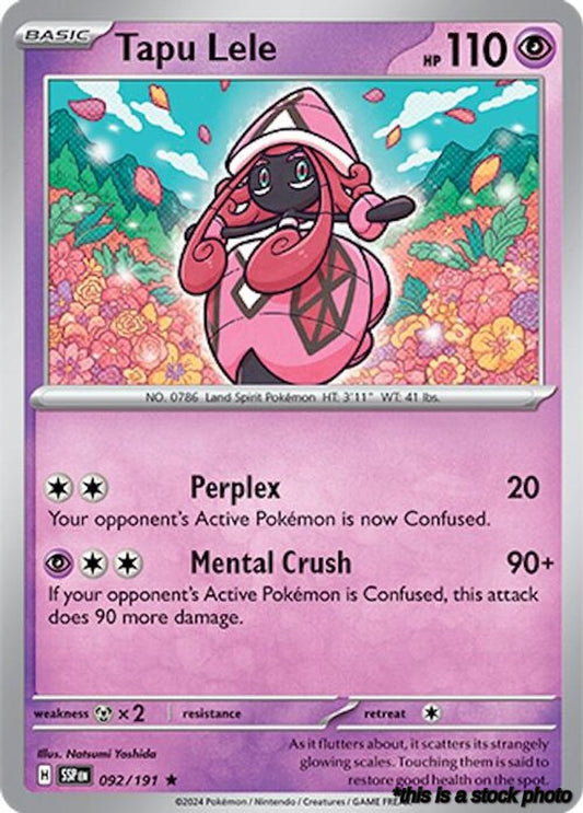 Rare Tapu Lele [092/191 Near Mint ]
