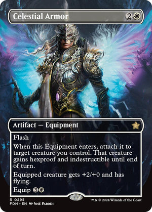 Celestial Armor (Borderless) [FDN/295] 2024 Magic: The Gathering