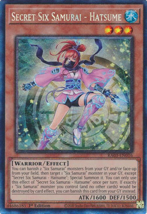 1st Edition Secret Six Samurai - Hatsume (PCR) [RA03-EN016 Near Mint]