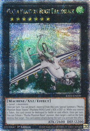 1st Edition Mecha Phantom Beast Dracossack (Quarter Century Secret Rare) [RA03-EN039 Near Mint] Quarter Century Secret Rare