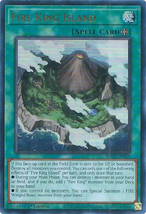 1st Edition Fire King Island (UR) [RA03-EN059 Near Mint] Ultra Rare