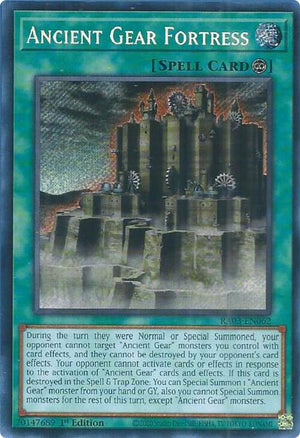 1st Edition Ancient Gear Fortress (Secret Rare) [RA03-EN062 Near Mint] Secret Rare