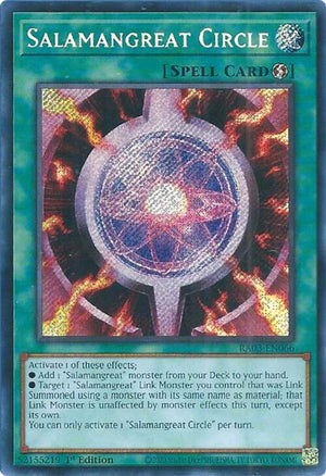 1st Edition Salamangreat Circle (Secret Rare) [RA03-EN066 Near Mint] Secret Rare