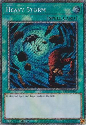 1st Edition Heavy Storm (Platinum Secret Rare) [RA03-EN092 Lightly Played] Platinum Secret Rare