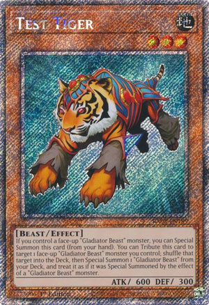 1st Edition Test Tiger (Platinum Secret Rare) [RA03-EN189 Lightly Played] Platinum Secret Rare