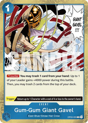Gum-Gum Giant Gavel (Jolly Roger Foil) - [OP03-055]