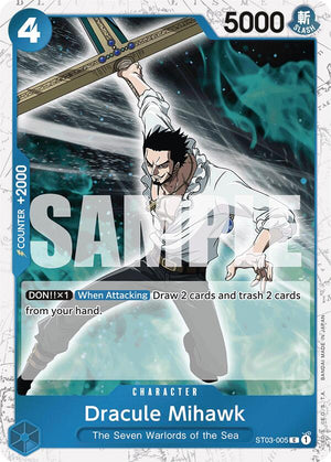 Dracule Mihawk (ST03-005) (Jolly Roger Foil) - [ST03-005]