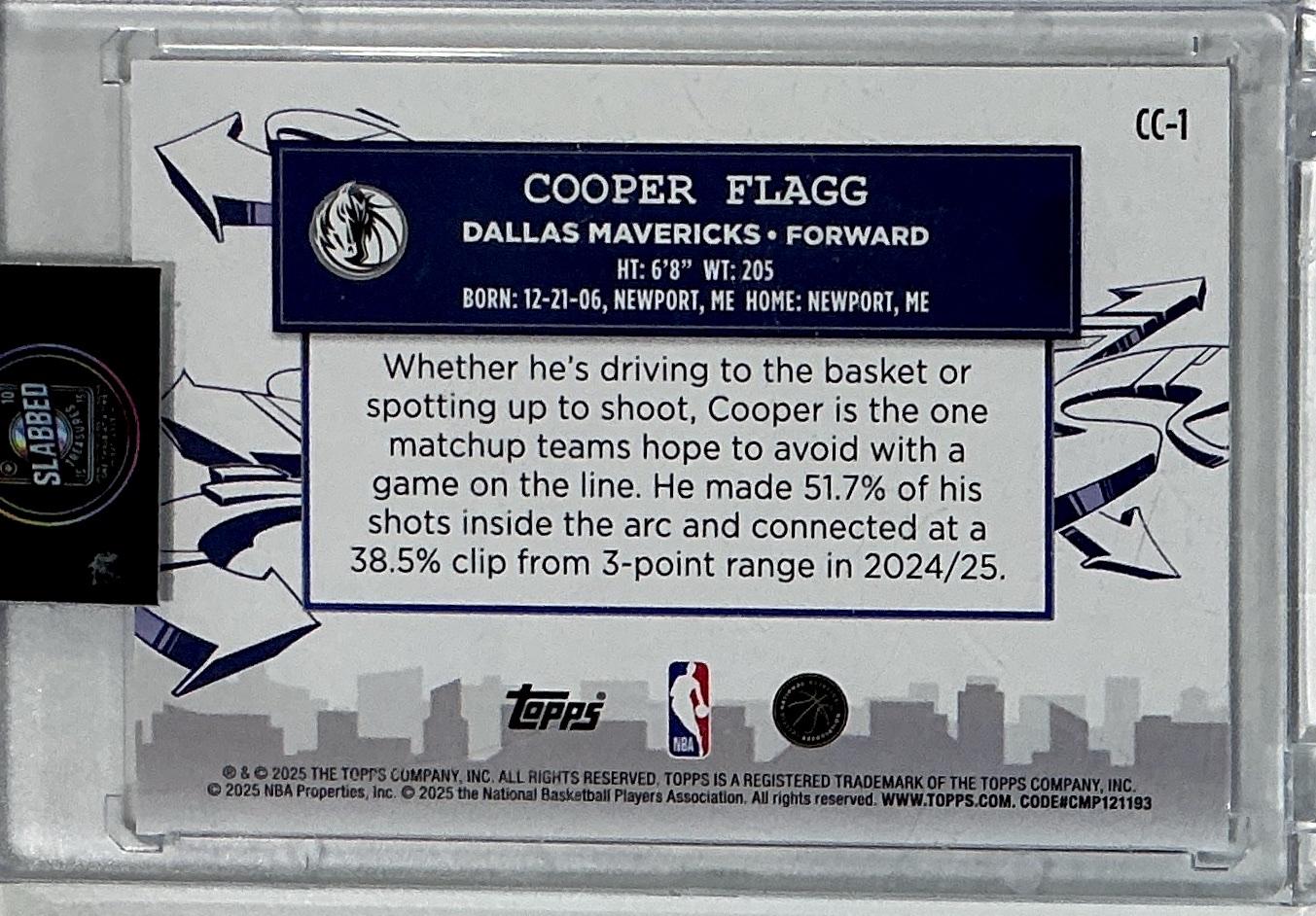 2025-26 Topps #CC-1 Cooper Flagg Clutch City Prospects