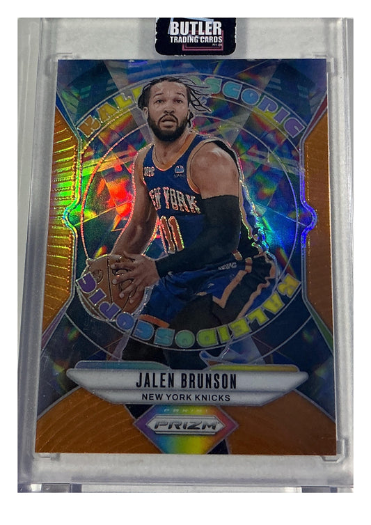 2024-25 Panini Prizm #9 Jalen Brunson Kaleidoscopic Prizms Orange #/49