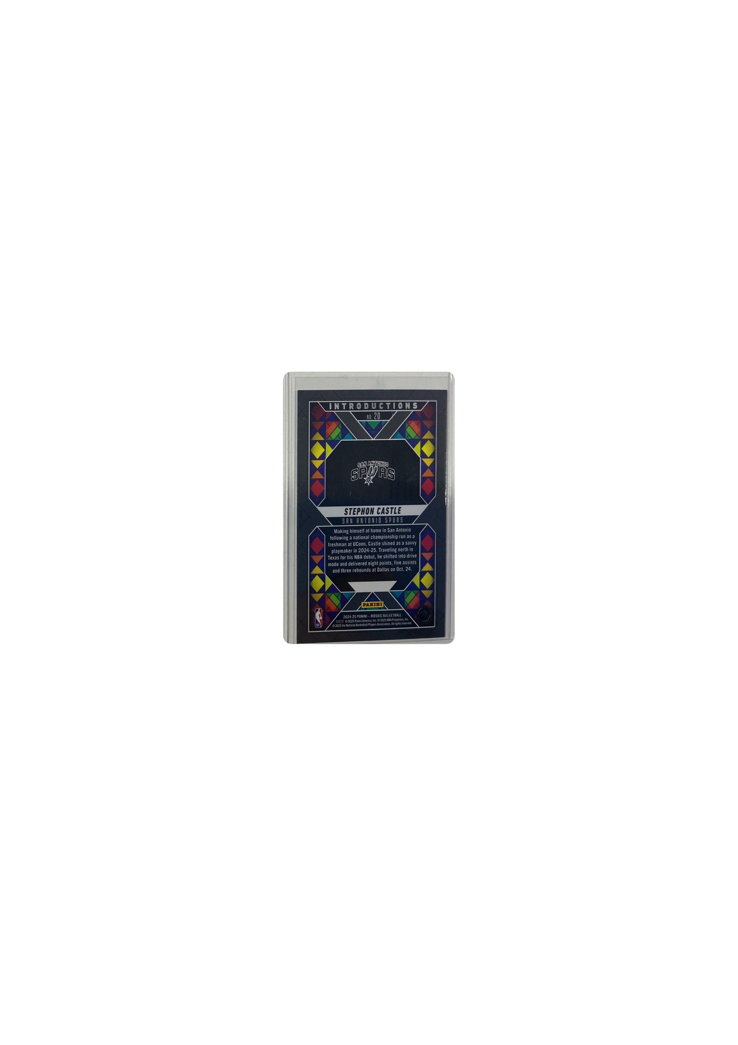 2024-25 Panini Mosaic #20 Stephon Castle Introductions