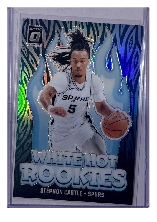 2024-25 Donruss Optic #6 Stephon Castle White Hot Rookies Holo