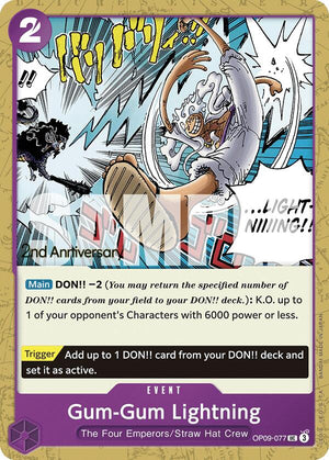 Gum-Gum Lightning [OP09-077] Emperors in the New World: 2nd Anniversary Tournament Cards