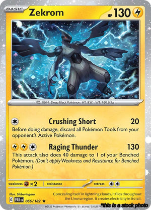 Rare Zekrom - 066/182 (Cosmos Holo) [066/182 Near Mint ]