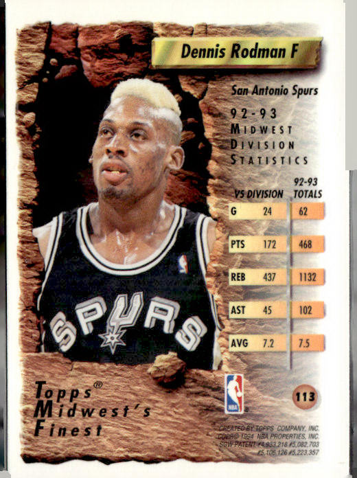 1993-94 Finest #113 Dennis Rodman