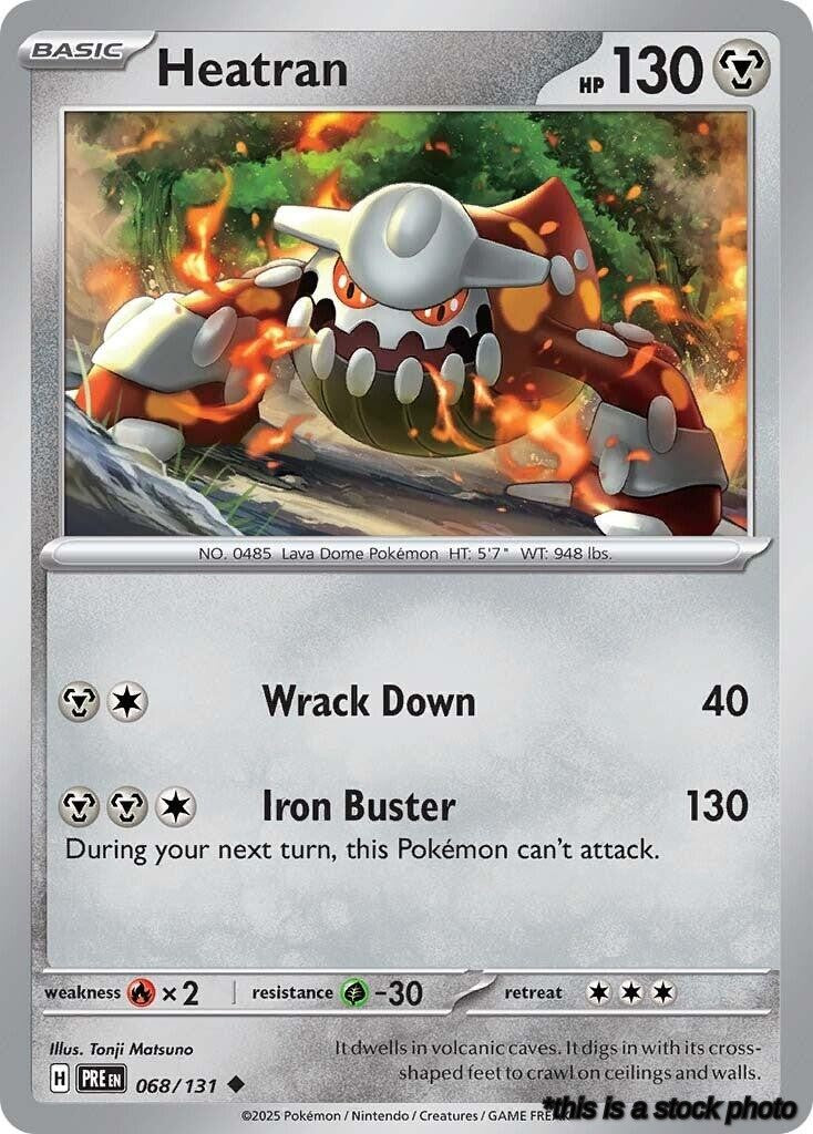Reverse Holofoil Heatran [068/131 Near Mint ]
