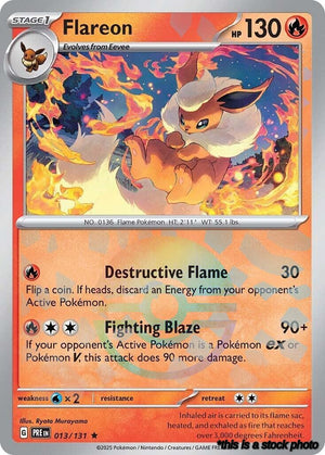 013/131 Flareon (Poke Ball Pattern) Rare Holofoil