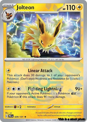 029/131 Jolteon (Poke Ball Pattern) Rare Holofoil