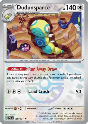 Rare Dudunsparce (Poke Ball Pattern) [080/131 Near Mint ]