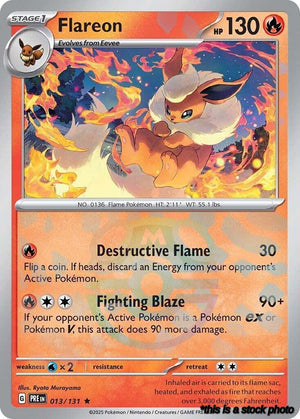 Holofoil Flareon (Master Ball Pattern) [013/131 Near Mint ]