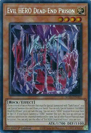1st Edition Evil HERO Dead-End Prison [SUDA-EN002 Near Mint] Secret Rare