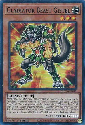 1st Edition Gladiator Beast Gistel [SUDA-EN017 Near Mint] Super Rare