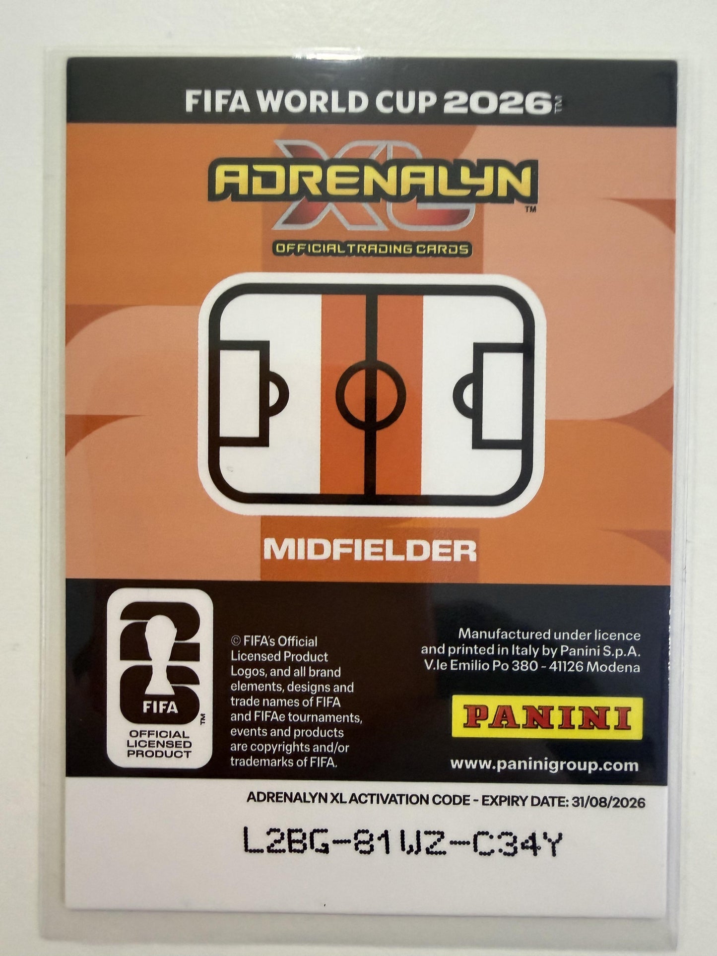 2026 Panini Adrenalyn XL FIFA World Cup #NNO Declan Rice Limited Edition