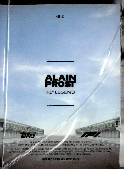 2025 Topps Chrome Formula 1 #4N-3 Alain Prost 4 & More