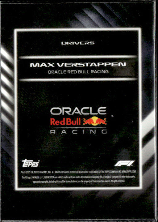 2025 Topps Lights Out #NNO Max Verstappen