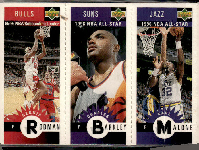1996-97 Collector's Choice Dennis Rodman / Charles Barkley / Karl Malone Panels